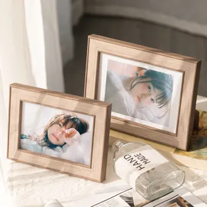Wooden photo frame table display modern minimalist picture frame for home bedroom decor