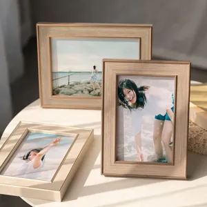 Modern minimalist wood-grain photo frame desktop decorative picture frame home decor ornament