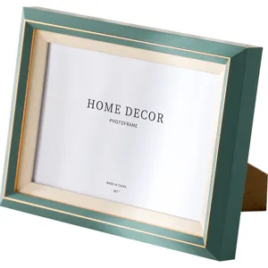 Cornice per foto minimalista moderna 5x7 verde oro cornice da tavolo decorazione