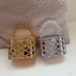 Acryl strass avondtas glanzende doos handtas luxe vrouwen crossbody tas kristalontwerp