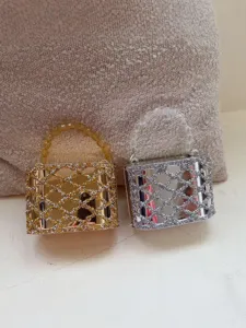 Acryl Strass Avondtas Transparant Luxe Schoudertas Clutch voor Dames Goud Zilver