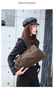 Europees stijl zachte lederen shopper tas voor vrouwen, grote schoudertas met sterrenhanger.