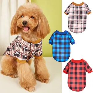 Style Britannique Hiver Chaud Polaire Plaid Chien Chat Sweat à Capuche Mignon Chiot Petits Vêtements pour Chiens Manteau