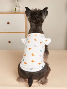 Summer cute pet vest for dogs and cats with adorable rabbit and flower prints lightweight.