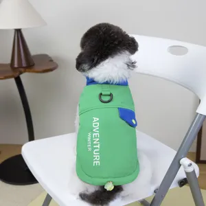 Caldo gancio guinzaglio impermeabile invernale per cani, fodera spessa per esterni freddi.