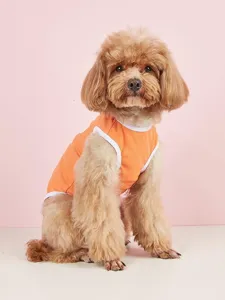 Summer breathable dog vest cute pet tank top solid color puppy clothes for small dogs apparel