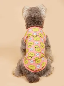 Niedliches Enten-Druck Hundeweste Detailansicht, Sommer leichtes Haustier Tanktop klein