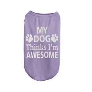 Gilet pour animal de compagnie violet respirant d'été vêtements pour chien imprimés haut
