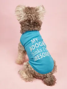 Gilet pour animal de compagnie d'été respirant uni, vêtements mignons imprimés pour chiens.