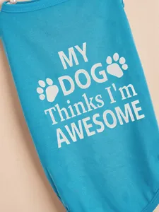 Gilet pour animal de compagnie respirant d'été vêtements pour chiens unisexe avec motif patte