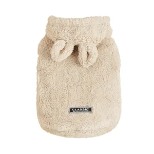 Gilet en polaire pour animal de compagnie oreilles d'ours vêtements d'hiver chauds chiot
