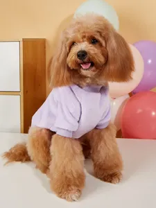 Cute pet fleece sweater for autumn and winter, soft warm plush pullover for small dogs.