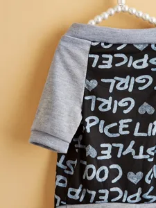 Cute pet dog t-shirt with letter print raglan sleeves contrast design for small dogs