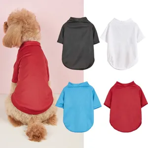Pet Dog T-Shirt Breathable Mesh Summer Clothes Cute Puppy Apparel For Small Dogs Pomeranian Poodle Schnauzer Vest