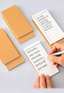 Mini kraft paper pocket notebook cute tearable memo pad with daily to do list notepad