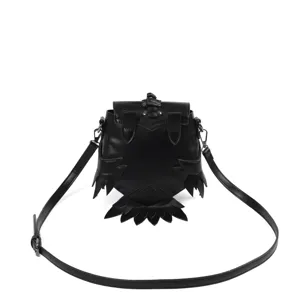 Gothic Rabe Umhängetasche dunkle Fantasie Stil Crossbody Tasche einzigartige schwarze Tasche