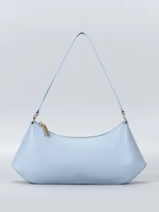 Minimalist light blue shoulder bag, stylish underarm hobo bag for women, elegant daily handbag.