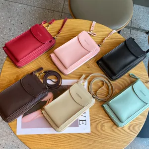 Damen Mode PU Leder Umhängetasche Mini Handy Tasche Kleine Casual Schultertasche Vielseitige Tägliche Handtasche