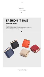 Genuine leather litchi pattern mini kiss lock coin purse multi color detail view.