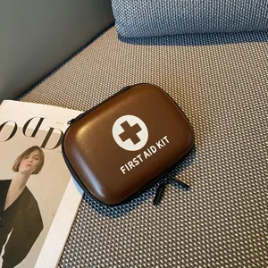 Tragbare EVA Erste-Hilfe-Tasche braun wasserdicht Notfall Medizintasche Detailansicht