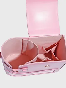Pink large capacity portable insulated cup bag outdoor travel organizer shoulder crossbody bag.
