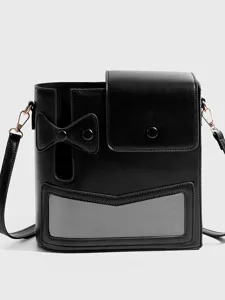 Black waterproof tumbler shoulder bag crossbody bag casual daily commute travel storage bag