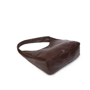 Retro braune weiche Leder Umhängetasche für Damen, große Kapazität lässige Shopper Tasche.