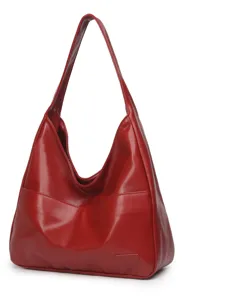 Rote weiche Leder Hobo Schultertasche lässige Tote Handtasche für Damen modischer Alltag