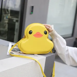 Cute cartoon yellow duck hardshell crossbody bag fashion designer shoulder bag for women