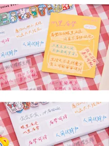 Waterproof PET inspirational quote stickers transparent planner journaling decorative stationery