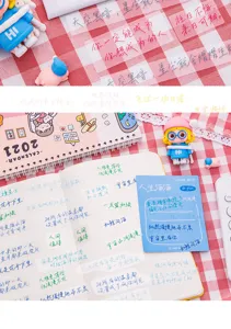 Waterproof PET transparent inspirational quote sticker pack for DIY planner journaling and crafts