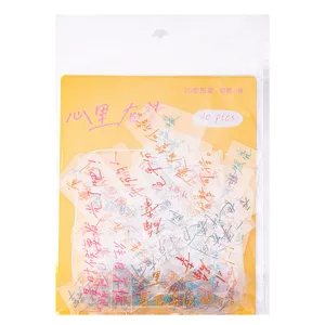 Motivational quote sticker pack waterproof PET transparent planner journaling scrapbooking DIY crafts