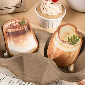 Notas adhesivas creativas en forma de cafe blocs notas papeleria estetica bonita
