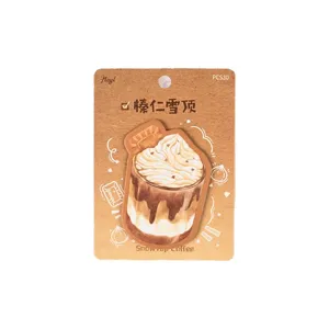 Notas adhesivas creativas de café, bloc de notas lindo para la oficina escolar, 30p.