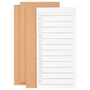 Minimalist kraft paper mini to do list notepad memo pad with checklist lines for daily planning