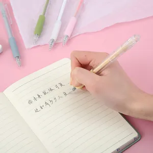 Morandi color retractable gel pen cute student press pen creative journaling stationery writing tool