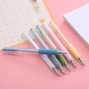 Morandi color retractable gel pens cute student stationery set smooth writing pens for office journaling