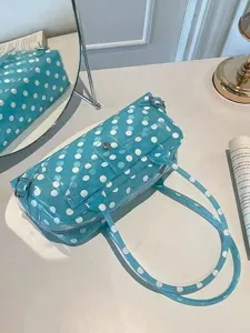 Niedliche Ins Stil Dopamin Jelly Handtasche Pünktchen Druck Transparente Schulter Kissen Tasche