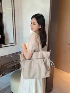 Simple minimalist women tote bag large capacity student school lightweight practical daily shoulder bag