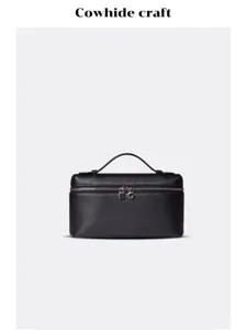 Fashion L19 top handle handbag for women, pebble PU leather versatile chic cosmetic bag.