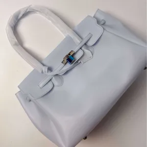 Large Capacity PVC Jelly Tote Bag Women Fashion Clear Shoulder Bag Designer Style Top Handle Bag Daily Commute Handbag