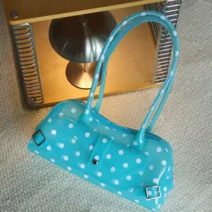 INS Stil Pünktchen Jelly Schultertasche, süße blaue Dopamin Achsel Kissen Handtasche für Damen.