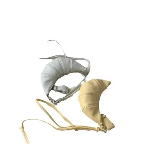 Mini leather croissant bag set, cute dumpling coin purse and trendy shoulder bag for women.