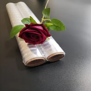 Papier d'emballage floral transparent rouleau de cellophane étanche pour bouquet de fleurs