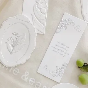 Lily of the valley decorative greeting card white multi-style fresh flower packaging insert