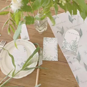 Lily of the valley decorative greeting cards and wrapping paper, fresh literary style for floral design.