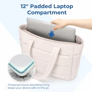 Gepolsterte Tasche mit 12-Zoll-Laptopfach und dickem stoßdämpfendem Innenfutter.