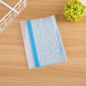 Transparent printed plastic gift bag for plush toys, cute heart pattern doll packaging bag