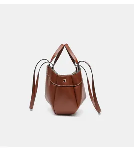 Braune Leder Handtasche Damen Schultertasche Shopper große Kapazität modische Tasche