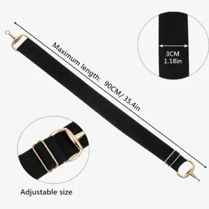 Ceinture équestre élastique réglable avec boucle métallique, longueur max 90cm, largeur 3cm.